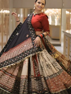 Burgundy and Gold Traditional Embroidered Lehenga with Contemporary Flair