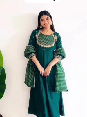 Royal Green Kurta Set – Festive Elegance